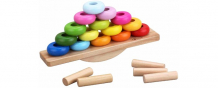 Купить деревянная игрушка classic world развивающая балансирующая пирамидка cw35370