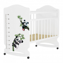 Купить детская кроватка вдк морозко панды фигурные спинки колесо-качалка поперечный маятник крл2-03м