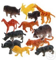 Купить набор фигурок наша игрушка дикие животные (12 шт.) 5 см ( id 10287275 )