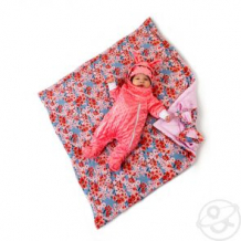 Комплект на выписку Саккура Slingme, цвет: розовый комбинезон/одеяло/шапка/снуд/бант 90 х 90 см ( ID 12797542 )