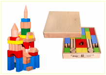 Купить деревянная игрушка престиж-игрушка набор конструктор 70 деталей кц3301