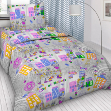 Купить постельное белье letto 1.5-спальное робогород (3 предмета) 
