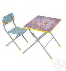 Купить комплект детской мебели фея досуг № 201 алфавит, цвет: серый/сиреневый ( id 132920 )
