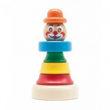 Купить деревянная игрушка бомик клоун пирамидка 1 813