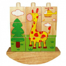 Купить деревянная игрушка qiqu wooden toy factory забавные кубики в-021