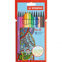 Купить фломастеры stabilo "pen", 12 цветов ( id 4544706 )