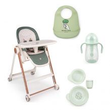 Купить стульчик для кормления happy baby berny v2 с нагрудником, набором посуды и бутылочкой 