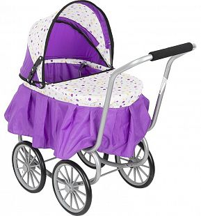 Купить коляска для кукол melogomelobo люлька (фиолетовый/белый), белый/фиолетовый ( id 562676 )