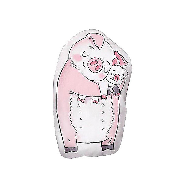 Купить подушка ligra "свинка" ручной работы, 20х35 см, розовая ( id 10627204 )