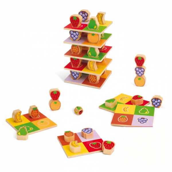Купить деревянная игрушка goula игра фруктовая башня 55199