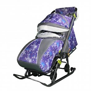 Купить санки-коляска galaxy елки, цвет: фиолетовый ( id 11518828 )