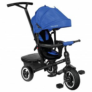 Купить трехколесный велосипед moby kids rider 360° 10x8 air car, цвет: синий ( id 10459613 )