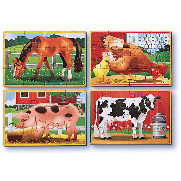 Купить набор пазлов melissa & doug "ферма" 4 в 1 ( id 7416054 )