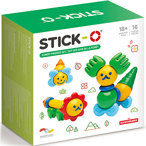 Купить магнитный конструктор stick-o forest friends set, 902002 ( id 15108125 )