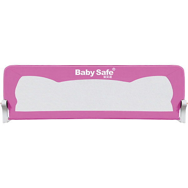 Купить барьер для кроватки baby safe ушки, 180х42 см, розовый ( id 13278146 )