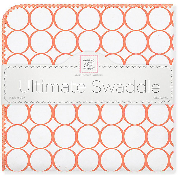 Купить фланелевая пеленка swaddledesigns orange mod, 110х110 см ( id 10785133 )