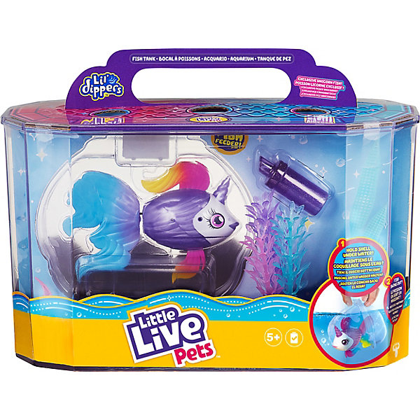 Купить игровой набор little live pets рыбка-единорожка в аквариуме lil' dippers ( id 15290124 )