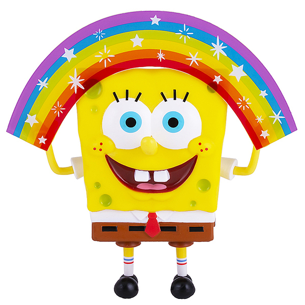 Купить spongebob eu691001 спанч боб радужный (мем коллекция), 20 см, пластиковый