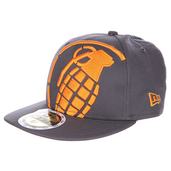 Купить бейсболка с прямым козырьком детская grenade big crop gray/orange серый ( id 1130196 )