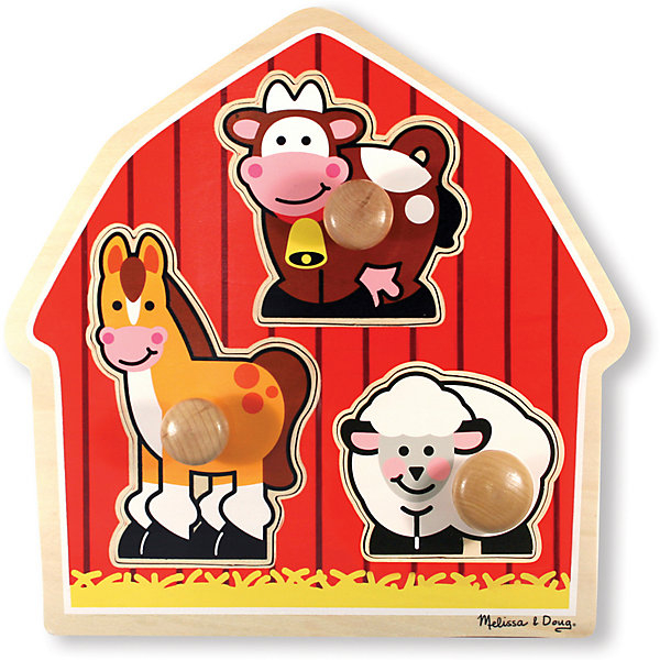 Купить рамка-вкладыш melissa & doug "мои первые пазлы", животные с фермы ( id 11154715 )