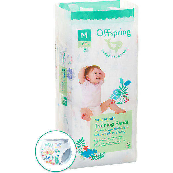 Купить трусики-подгузники offspring джунгли 6-11 кг., 42 шт. ( id 11405486 )