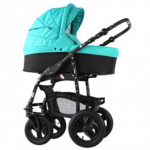 Купить коляска-люлька для новорожденного sevillababy mirra, цвет: бирюзовый/черный ( id 10816316 )