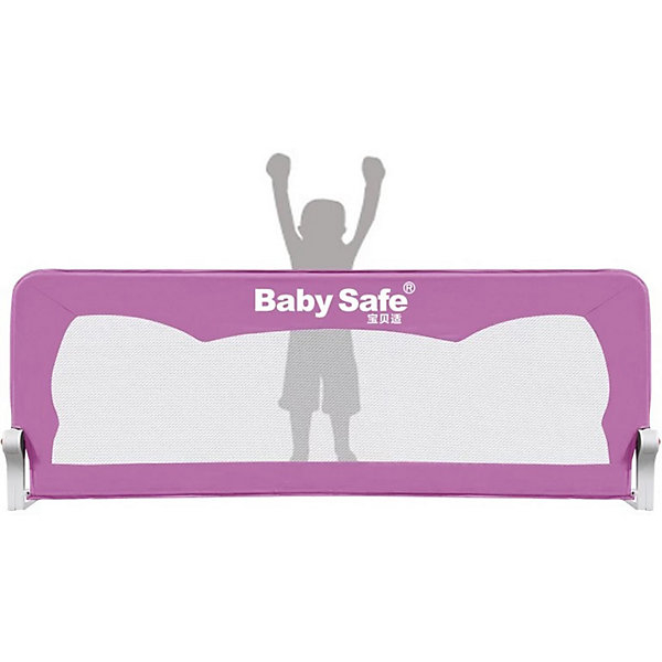 Купить барьер для кроватки baby safe ушки, 120х66 розовый ( id 15909630 )