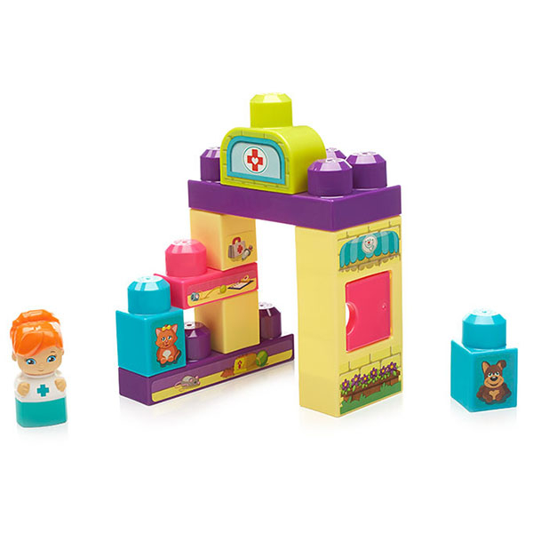 Купить mattel mega bloks dyc55 мега блокс игровой набор ветеринарный центр