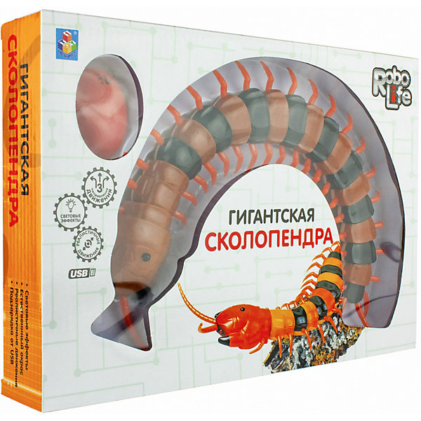 Купить игрушка 1toy "гигантская сколопендра" световые эффекты ( id 12999842 )