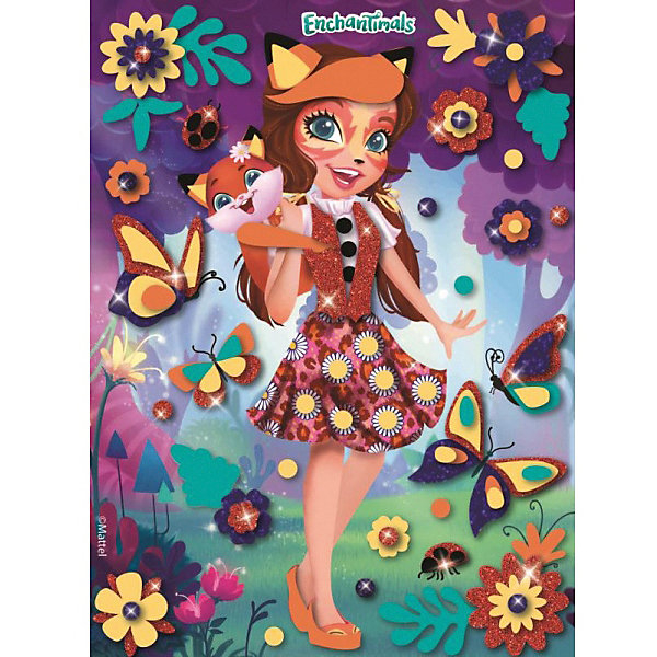 Купить объемная аппликация наклейками multiart "enchantimals. фелисити лис" ( id 12974641 )