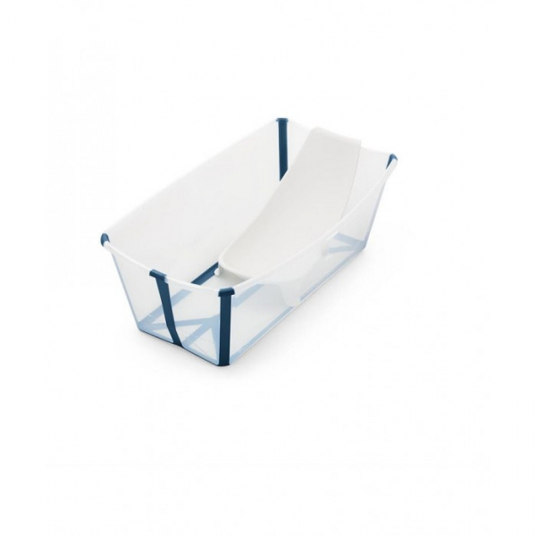 Купить stokke ванночка с горкой flexi bath bundle tub with newborn support transparent 53150