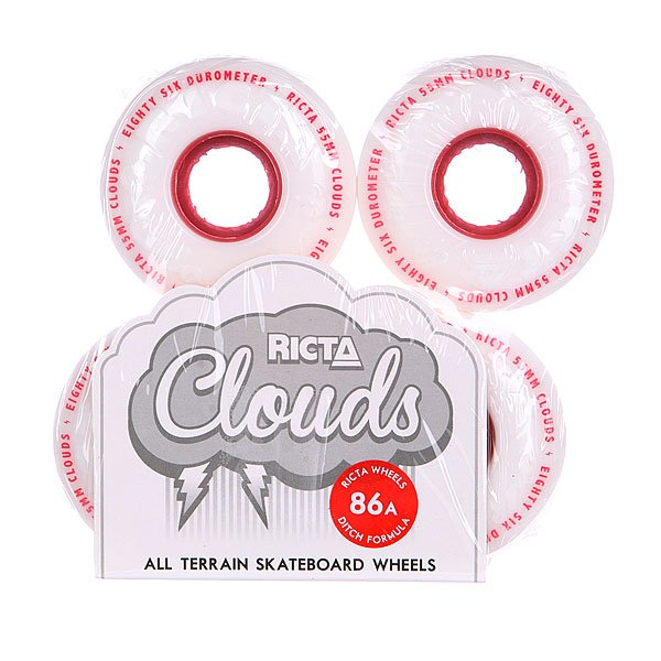 Купить колеса для скейтборда для скейтборда ricta clouds red 86a 55 mm белый ( id 1121502 )