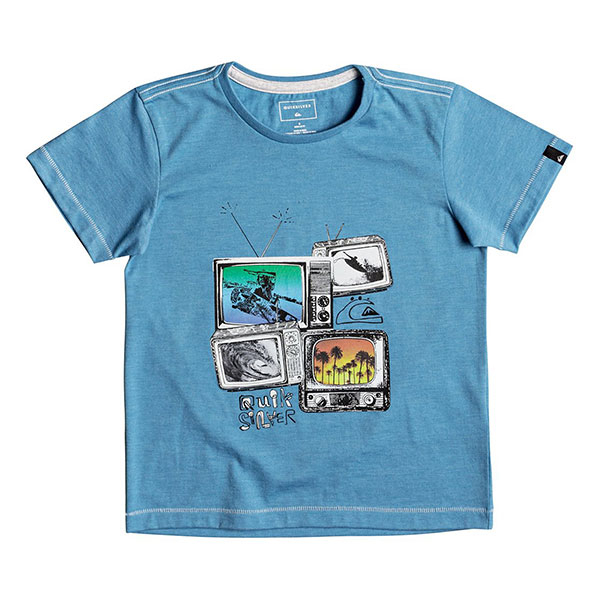 Купить футболка детская quiksilver super tv boy malibu heather синий ( id 1204421 )