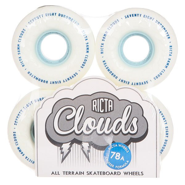 Купить колеса для скейтборда для скейтборда ricta clouds white 78a 56 mm белый,синий ( id 1178059 )