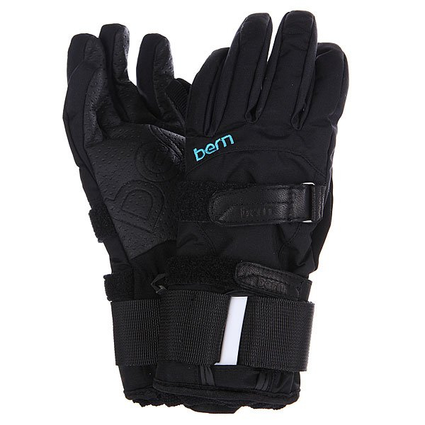 Купить перчатки сноубордические женские bern womens synthetic gloves removable wristguard black черный ( id 1103983 )