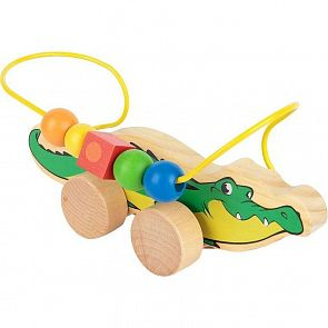 Купить каталка-лабиринт мир деревянных игрушек крокодил, 22 см ( id 2937008 )