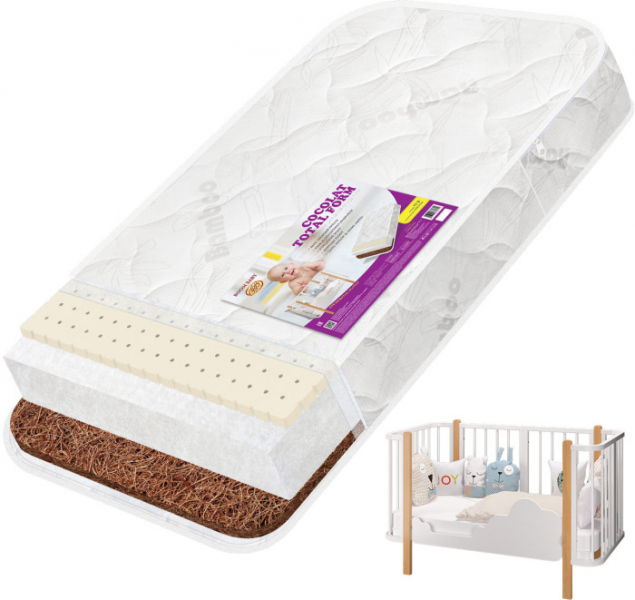 Купить матрас boombaby cocolat total form 140х70х12 см tf-b