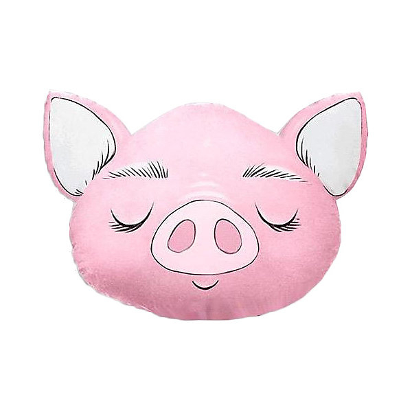 Купить подушка ligra "свинка" ручной работы, 50х55 см, розовая ( id 10627208 )