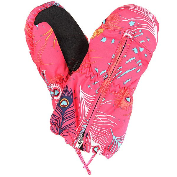 Купить варежки сноубордические детские roxy snows up mitt peterpan paradise розовый ( id 1165774 )