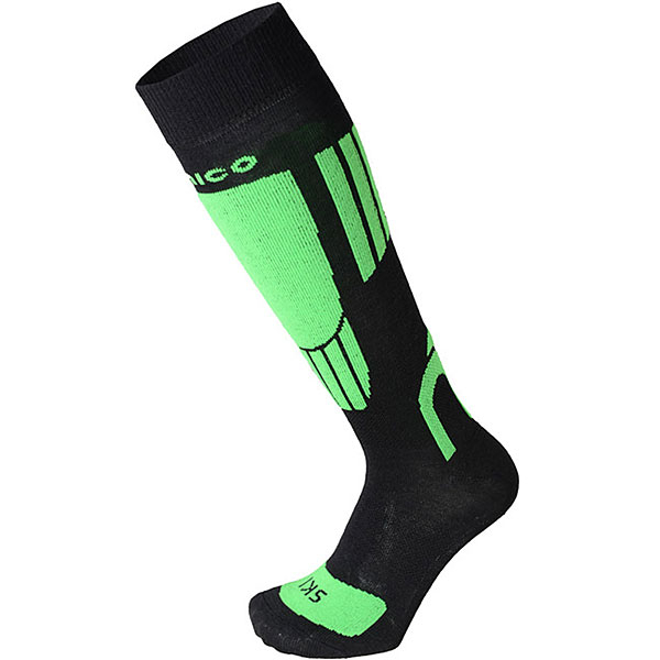 Купить носки высокие детские mico ski socks in merino wool verde fluo светло-зеленый,черный ( id 1196815 )