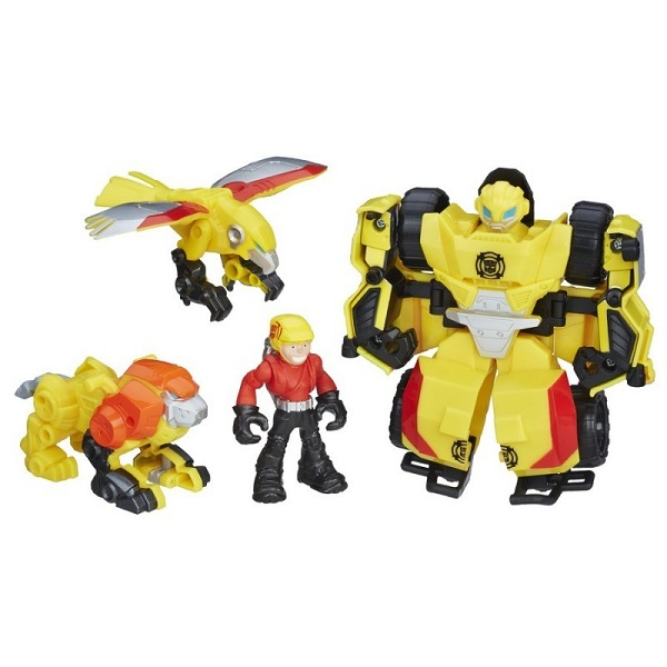 Купить hasbro playskool heroes c0212/c0296 трансформеры спасатели набор спасателей &quot;отряд бамблби&quot;