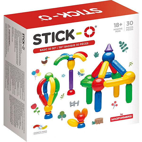 Купить магнитный конструктор stick-o basic 30 set, 901003 ( id 15108130 )